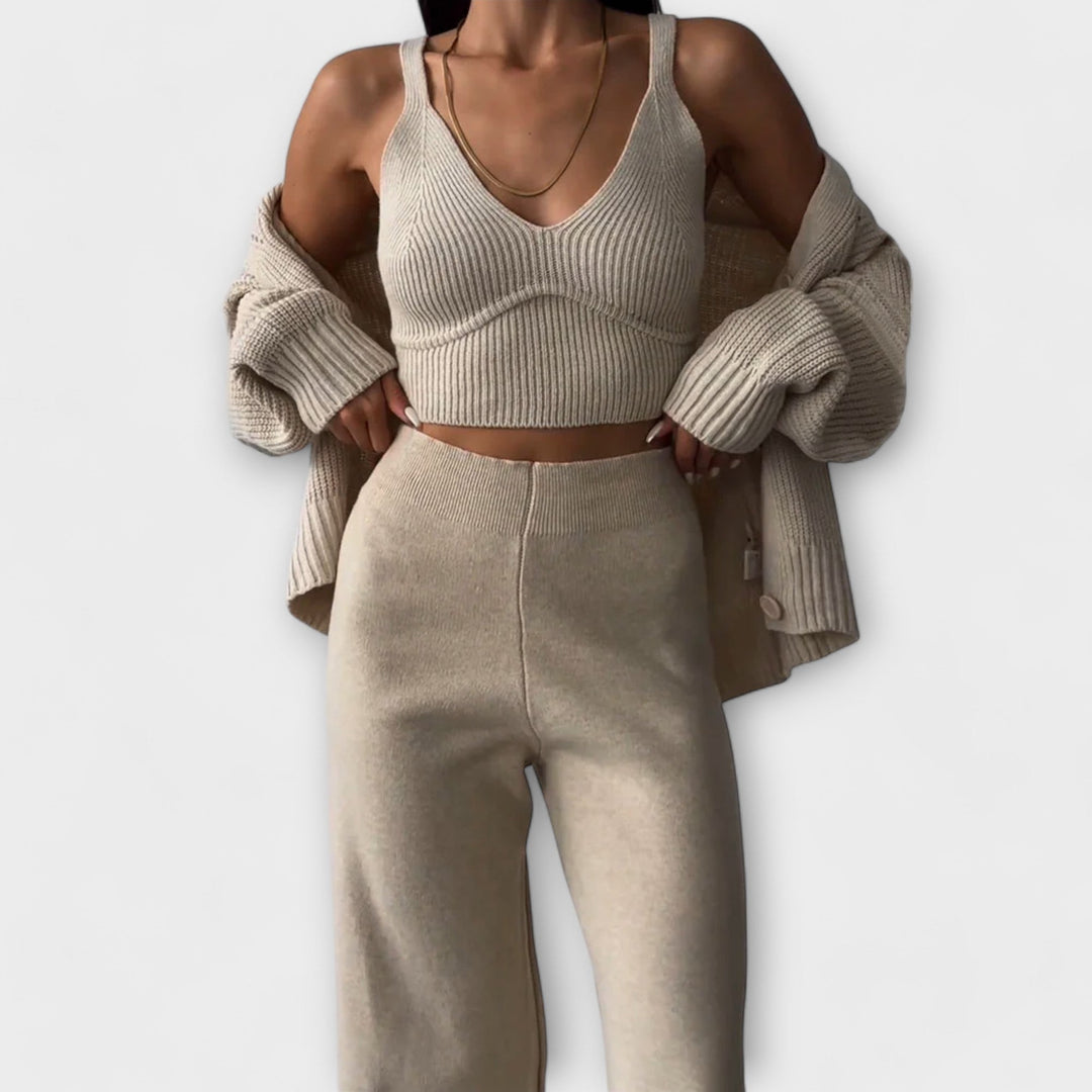 Three-Piece Knit Set For Ladies