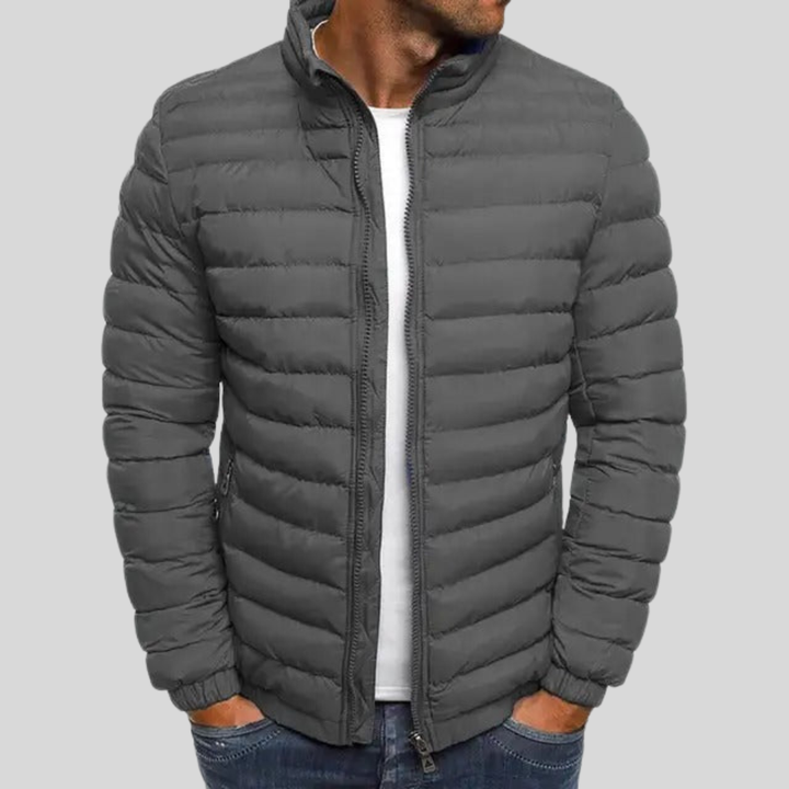 Men's Mid-Season Jacket with Stand-Up Collar