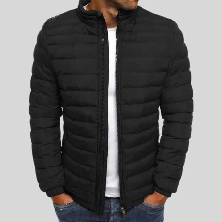 Men's Mid-Season Jacket with Stand-Up Collar