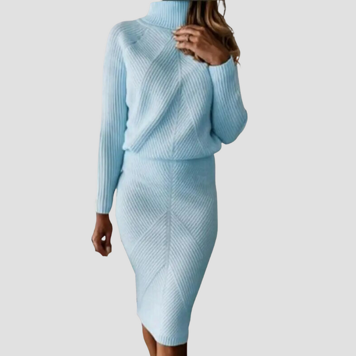 Women Ribbed Knit Set