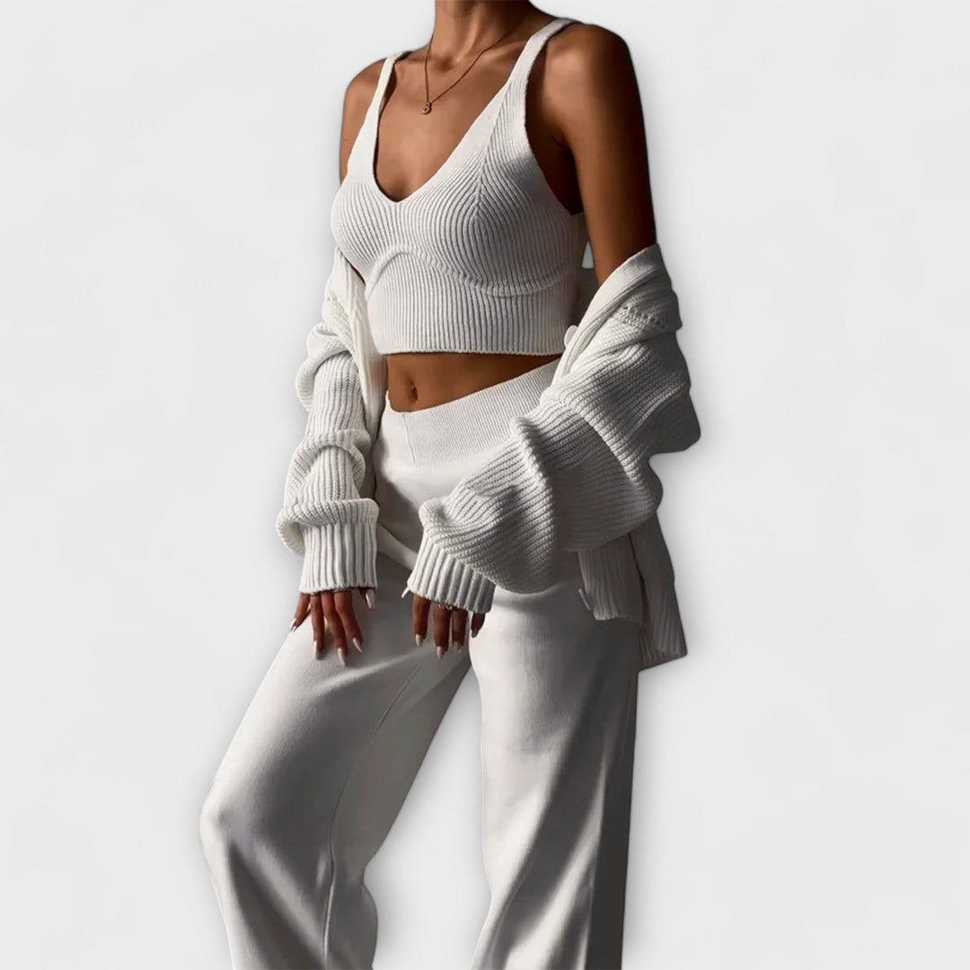 Three-Piece Knit Set For Ladies