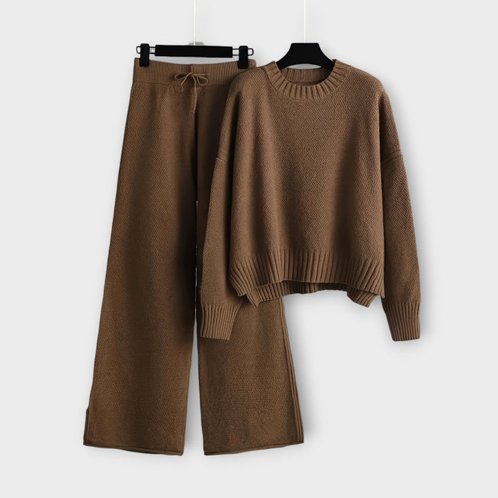 Women Cozy Knitted Two-Piece Set