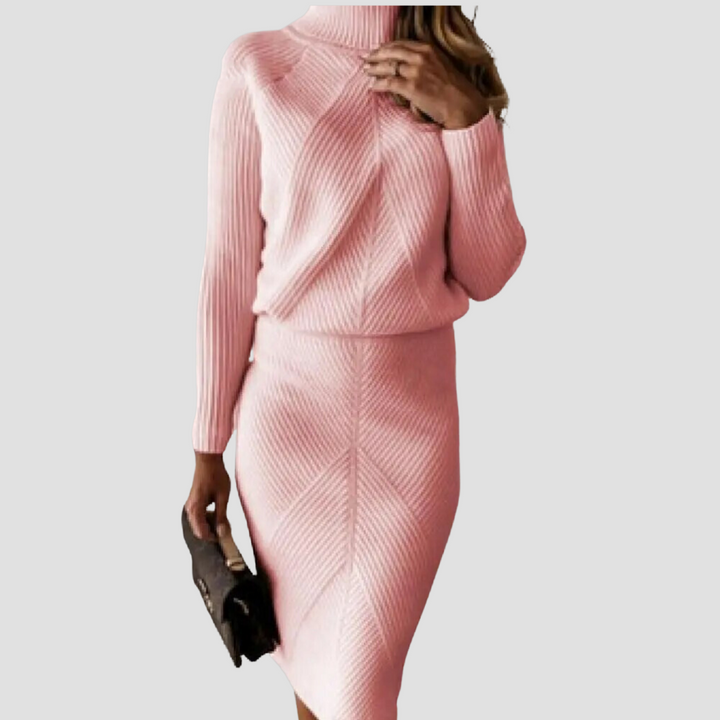 Women Ribbed Knit Set