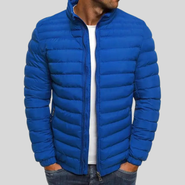 Men's Mid-Season Jacket with Stand-Up Collar