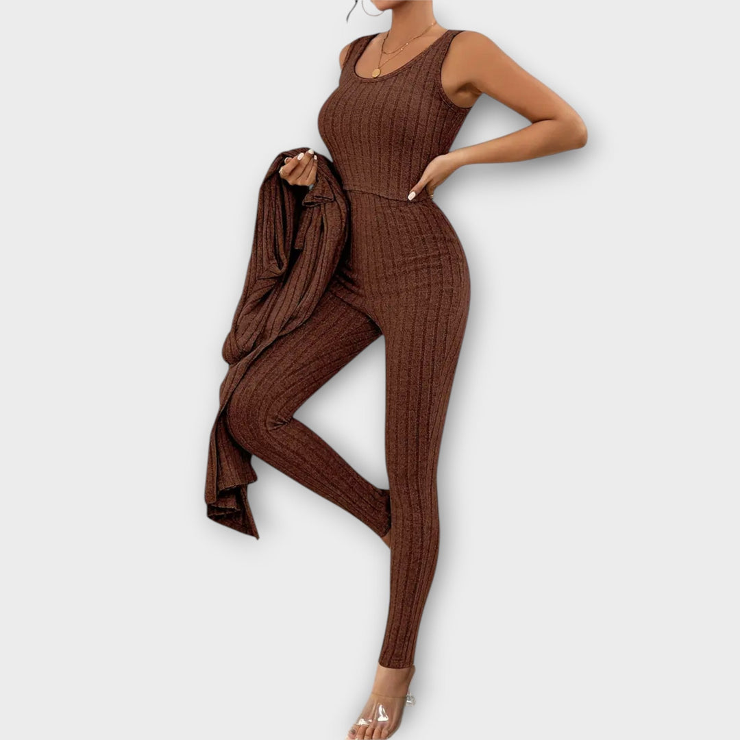 Women Striped Three-Piece Set