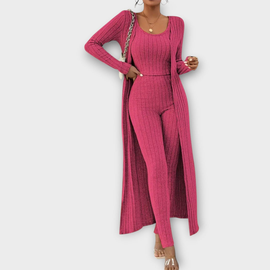 Women Striped Three-Piece Set