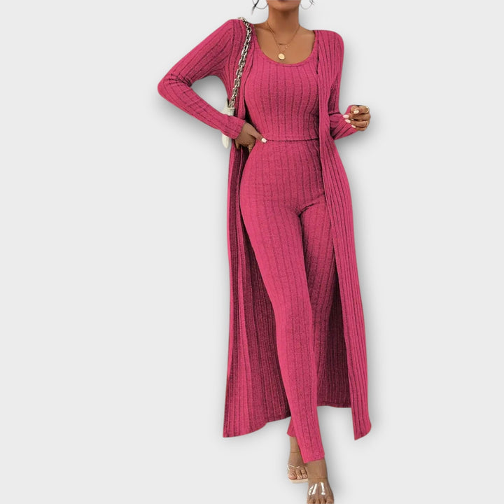 Women Striped Three-Piece Set