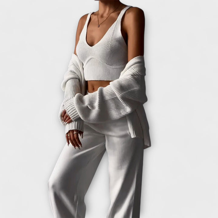 Three-Piece Knit Set For Ladies