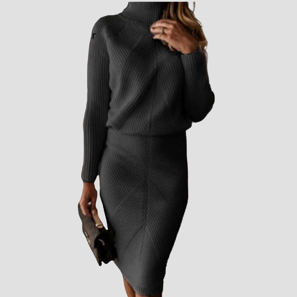 Women Ribbed Knit Set