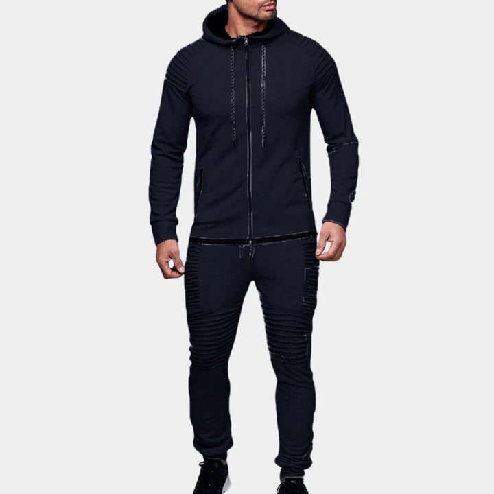 Men's Tracksuit with Soft Blend and Functional Details