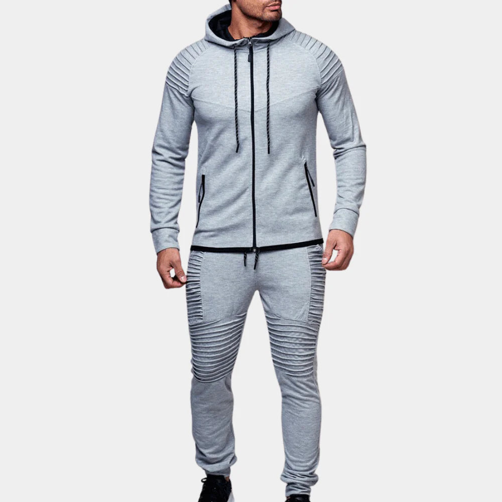 Men's Tracksuit with Soft Blend and Functional Details