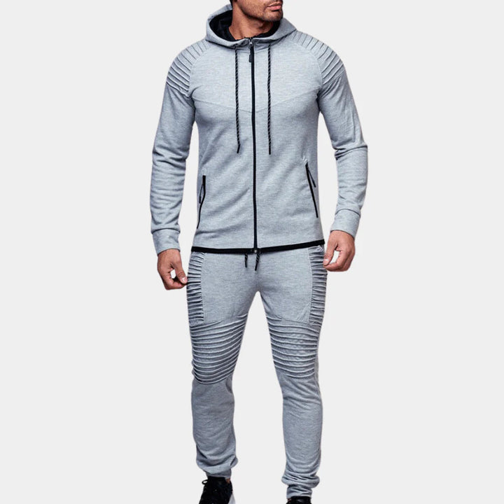 Men's Tracksuit with Soft Blend and Functional Details