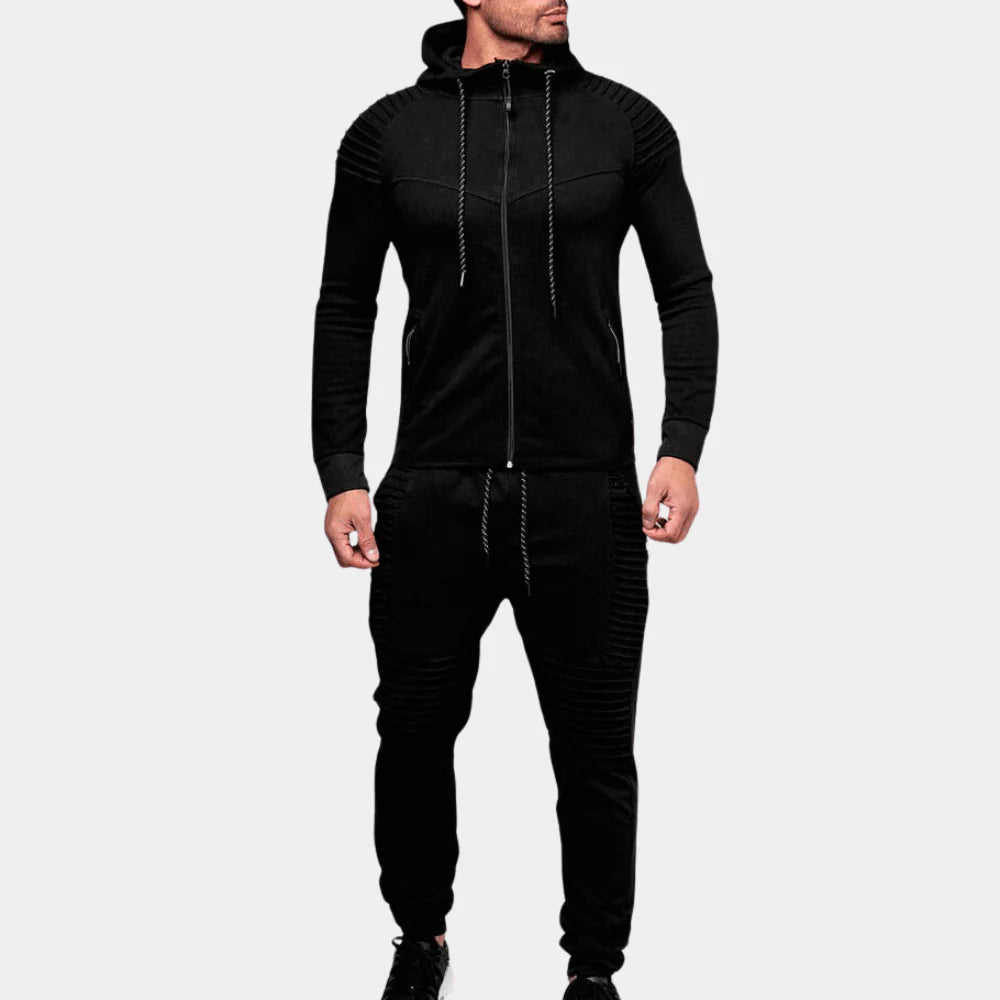 Men's Tracksuit with Soft Blend and Functional Details