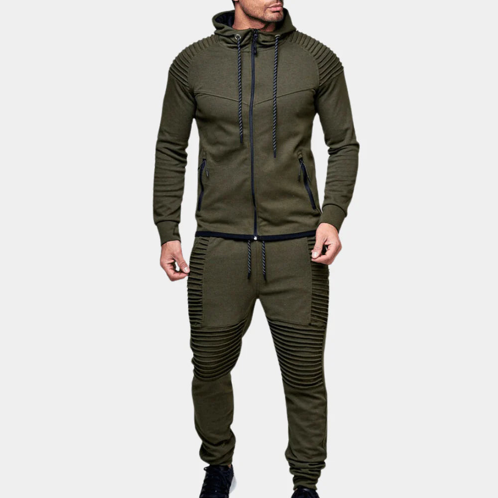 Men's Tracksuit with Soft Blend and Functional Details