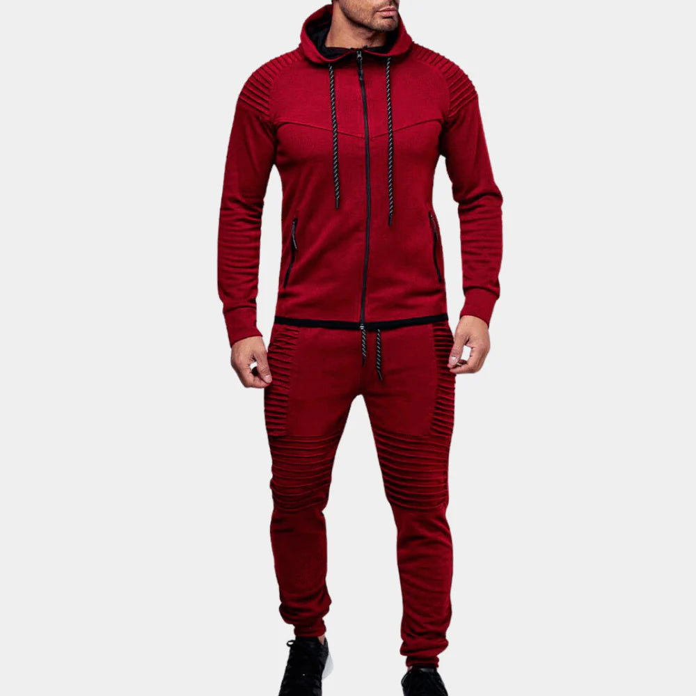 Men's Tracksuit with Soft Blend and Functional Details