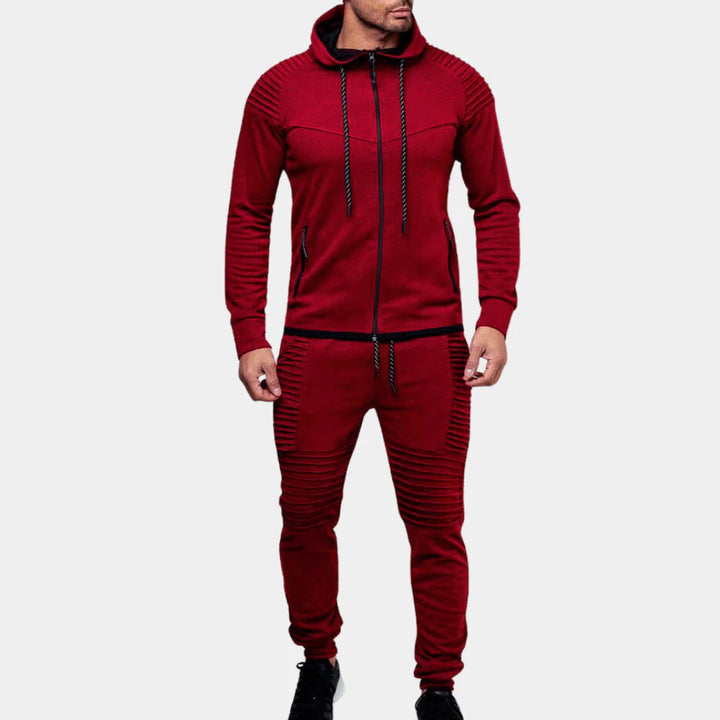 Men's Tracksuit with Soft Blend and Functional Details