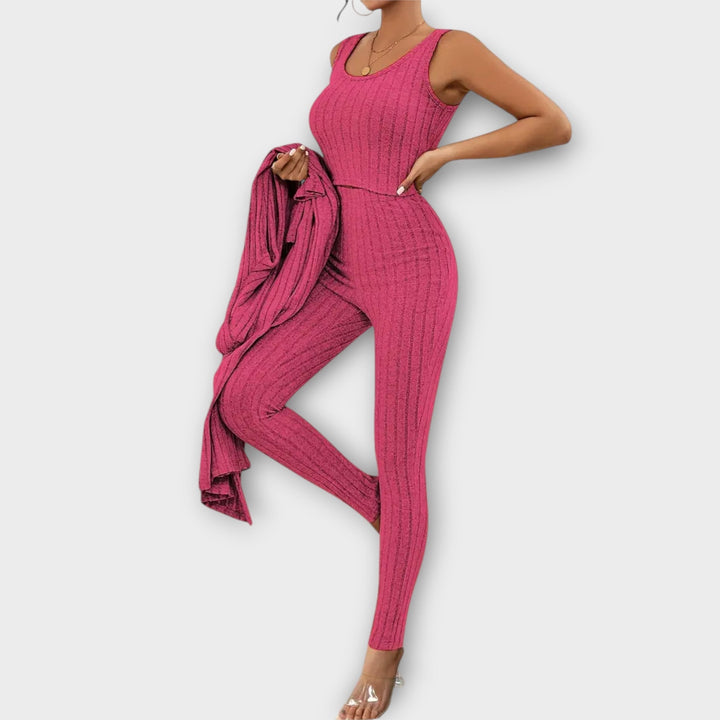 Women Striped Three-Piece Set