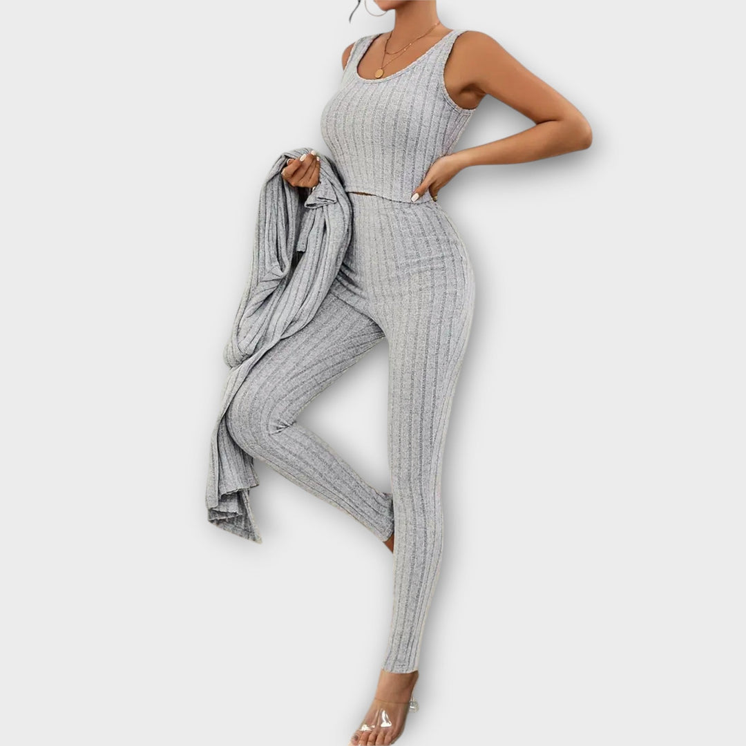 Women Striped Three-Piece Set