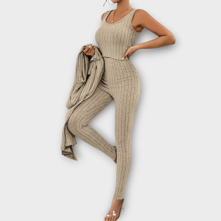 Women Striped Three-Piece Set